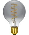 E27 4W dimbar LED filamentpære - G80, Flex Globe, 2200K, røykfarget glass