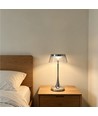 Oppladbar LED bordlampe - Sølv, touch dimbar, CCT, IP54