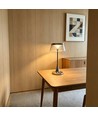 Oppladbar LED bordlampe - Sølv, touch dimbar, CCT, IP54