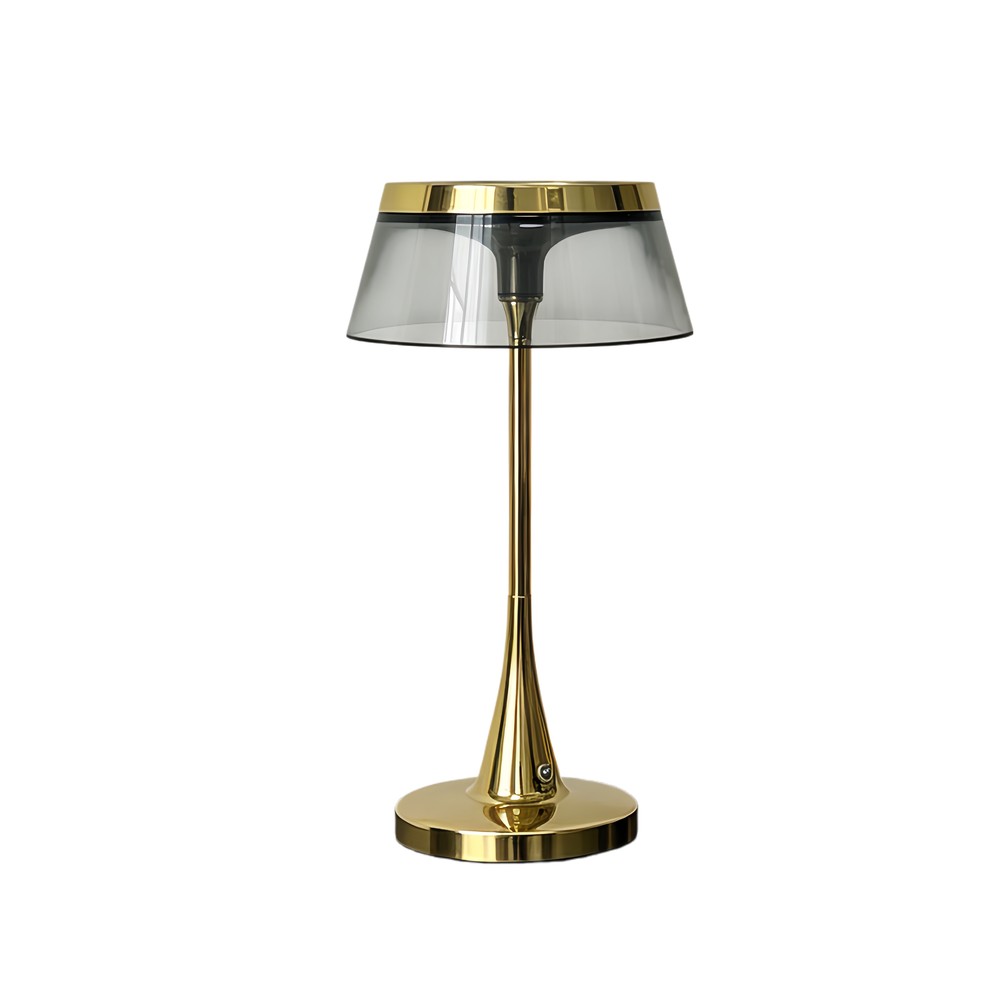 Oppladbar LED bordlampe - Gull, touch dimbar, CCT, IP54 inne/ute - Dimbar : Dimbar, Kulør : CCT (Varm til Kald Hvit)