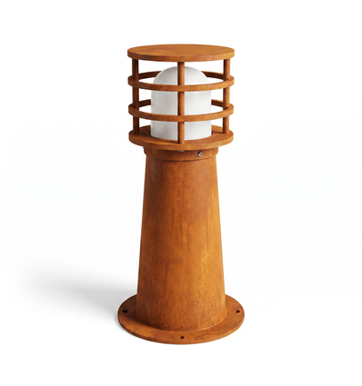 Corten 11W hagelampe - 40 cm, IP65 utendørs, inkl. lyskilde