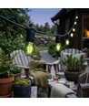 E27 1W LED kronepære i grønn med kultråd