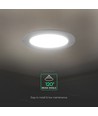 12W Ø17cm Backlit LED innfellingspanel - 3-i-1 CCT, Cree chip, 6 års garanti, rund