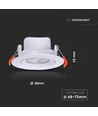 10 stk. 7W Ø8,8cm LED innfellingsspot - Hull: Ø6,8 cm, CCT - 3 lysfarger