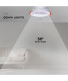 10x 7W Ø8,8cm LED innfellingsspot - Hull: Ø6,8 cm, Mål: Ø8,8 cm, CCT - 3 lysfarger