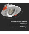 10x 7W Ø8,8cm LED innfellingsspot - Hull: Ø6,8 cm, Mål: Ø8,8 cm, CCT - 3 lysfarger