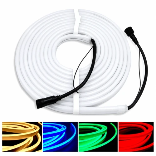 10m RGB+WW Neon Flex LED-strip - 24V, 16W/m, IP65, 3000K varmhvit