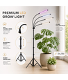 LEDlife vekstlampe med stativ - 4 lamper, timer og fjernkontroll
