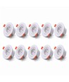 10 stk. 7W Ø8,8cm LED innfellingsspot - Hull: Ø6,8 cm, CCT - 3 lysfarger