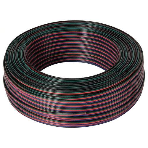 100m RGB-kabel - 4x0,35mm², 12-24V, til LED-strip