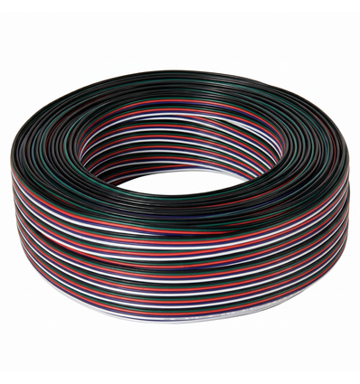 100m RGBW Kabel - 5x0,35mm², 12-24V, til LED-stripe