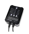 10 stk. nedgravningsspot med timer/sensor - 0,5W, rund, rustfritt stål, inkl. strømforsyning