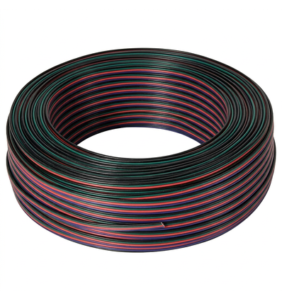 100m 1,2mm² RGB-kabel - 4-leder (16AWG), 12V-24V til LED-strip