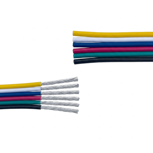 5m 1,2mm² RGBCCT kabel - 6-leder (16AWG), 12V-24V til LED-strip