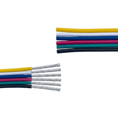 20m 1,2mm² RGBCCT kabel - 6-leder (16AWG), 12V-24V til LED-strip