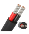 5m Kabel rød/svart, sort rund - 2x0,35mm², 12V-24V, til LED-strip