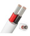20m Kabel rød/svart, hvit rund - 2x0,35mm², 12V-24V, til LED-strip