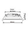 7W Ø8,3cm DimToWarm+CCT innfellingsspot dimbar RA96 - Hull: Ø6,8 cm, Børstet stål