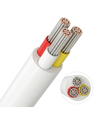 100m CCT-kabel, hvit rund - 3x0,35mm², 12V-24V til LED-strip