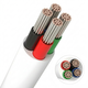 5m RGB-kabel, hvit rund - 4x0,35mm², 12V-24V til LED-strip