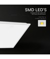 V-Tac 60x60 LED-panel, 40W - 4000K, Backlit, hvit kant