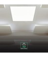 V-Tac 60x60 LED-panel, 40W - 4000K, Backlit, hvit kant