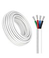 100m RGB-kabel, hvit rund - 4x0,35mm², 12V-24V til LED-strip