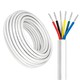 100m RGB+CCT kabel, hvit rund - 6x0,35mm², 12V-24V til LED-strip