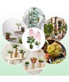2 stk. Fleksibelt plantelys med spyd - 12W, timer, 40cm