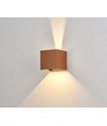 6W CUBIC PRO vegglampe - IP65, Corten, viderekobling, justerbar, firkantet, opp/ned, inne / ute, inkl. lyskilde
