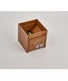 6W dimbar CUBIC PRO vegglampe - IP65, Corten, viderekobling, justerbar, firkantet, opp/ned, inne/ute, inkl. lyskilde