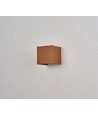 6W dimbar CUBIC PRO vegglampe - IP65, Corten, viderekobling, justerbar, firkantet, opp/ned, inne/ute, inkl. lyskilde