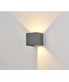 6W dimbar CUBIC PRO vegglampe - IP65, antrasitt, justerbar, opp/ned, inne/ute, inkl. lyskilde
