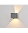 6W dimbar CUBIC PRO vegglampe - IP65, antrasitt, justerbar, opp/ned, inne/ute, inkl. lyskilde