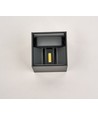 6W dimbar CUBIC PRO vegglampe - IP65, antrasitt, justerbar, opp/ned, inne/ute, inkl. lyskilde