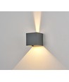 6W dimbar CUBIC PRO vegglampe - IP65, antrasitt, justerbar, opp/ned, inne/ute, inkl. lyskilde