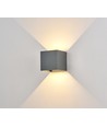 6W dimbar CUBIC PRO vegglampe - IP65, antrasitt, justerbar, opp/ned, inne/ute, inkl. lyskilde