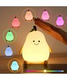 MOCHI Pære Nattlampe til Barn - Silikon, RGB + Varmhvit
