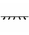 1-Faset BASIC skinnesett - 2m, sort, 5-spot, GU10, uten lyskilde