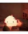 MOCHI Axolotl nattlampe i myk silikon - oppladbar, fargeskift + varmhvit