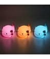 MOCHI Axolotl nattlampe i myk silikon - oppladbar, fargeskift + varmhvit