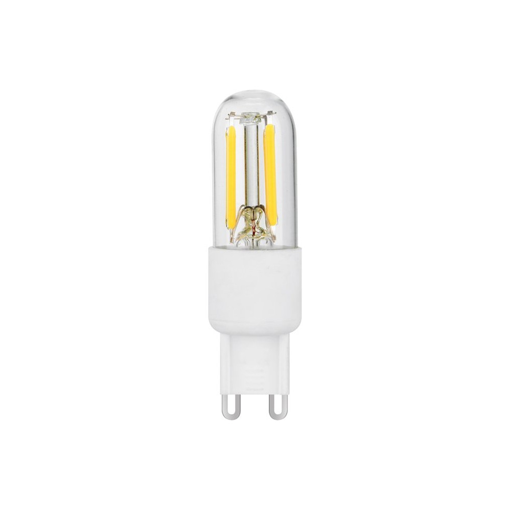 G9 3W dimbar LED-pære - 6,6cm, 270lm, filament, klart glass, 2700K - Dimbar : Dimbar, Kulør : Varm