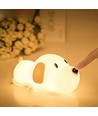 MOCHI Hundehvalp nattlampe i myk silikon - oppladbar, varm/nøytral hvit