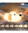 MOCHI hvalp nattlampe - Silikon, 2-i-1, varmhvit/nøytral hvit, touch dimbar