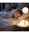 MOCHI hvalp nattlampe - Silikon, 2-i-1, varmhvit/nøytral hvit, touch dimbar