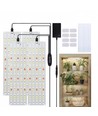 4 stk. plantelys 35W - Inkl. timer, fullspektrum, uten vifte, justerbar lysstyrke, IP20