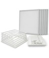6 stk. Troldtekt panel + ramme - UGR19, 60x60, dimbar driver
