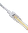 Vanntett startkontakt til LED-strip - 8mm, ensfarget, IP68, 5V-24V, til SMD og COB