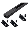 1-Faset PENDEL skinnesett - 2m, sort, 3 lampeholdere