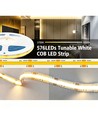 10m 10W/m CCT COB-LED strip RA97 - 24V DC, IP20, 576 LED pr. meter